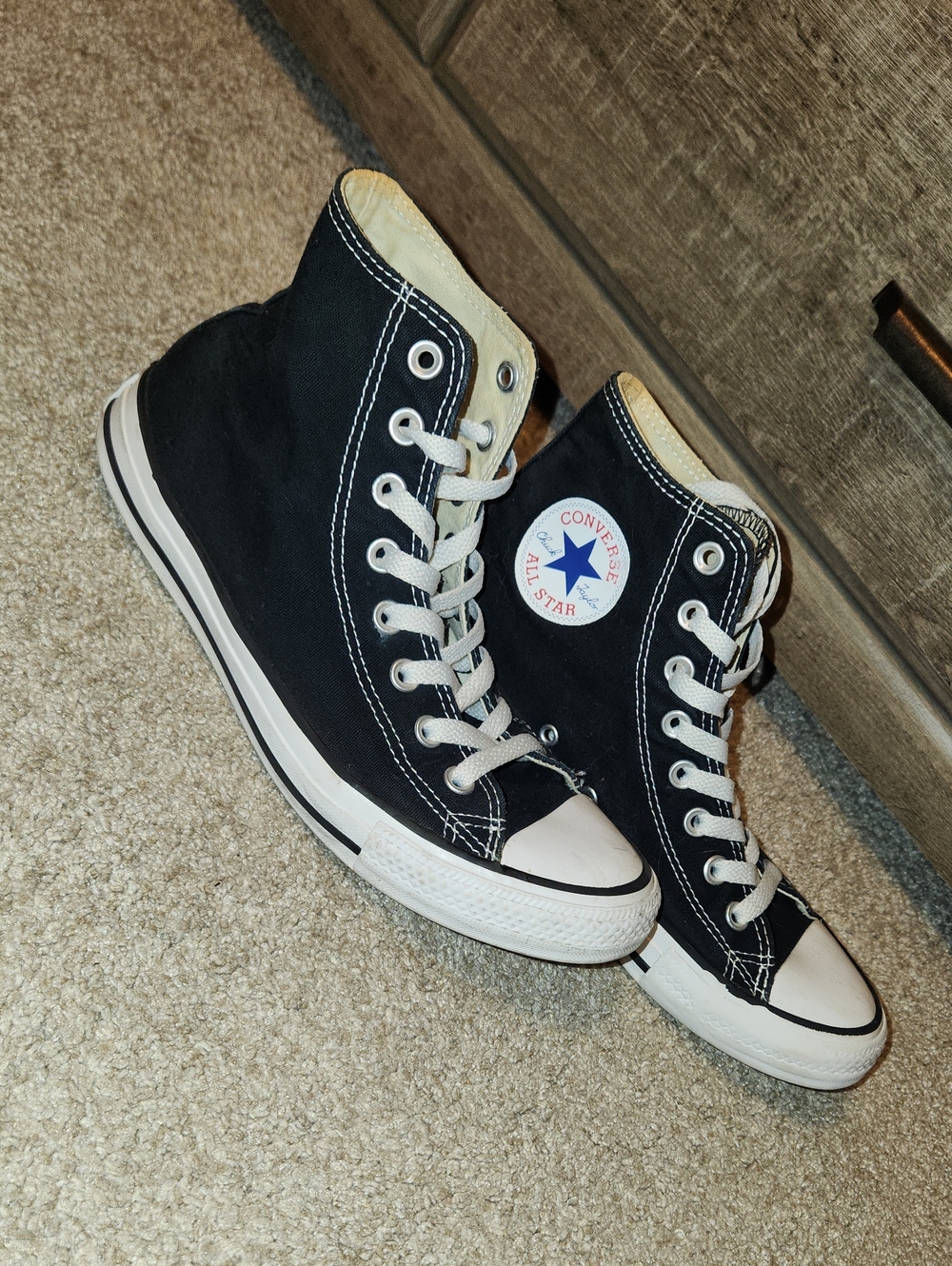 Converse High Top Sneakers in Black and White